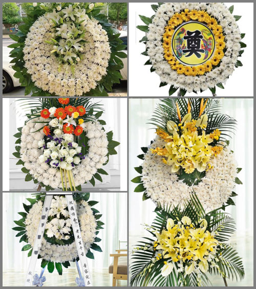 湖北孝感市大悟县三里镇排楼村花圈速递